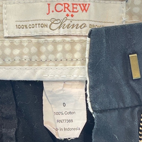 J. Crew Chino Shorts Women's Size 0 Black 100% Cotton Casual Everyday - Picture 4 of 4